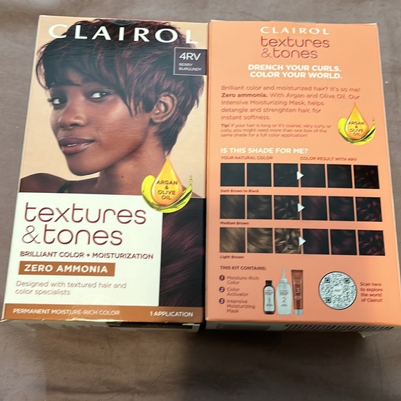 NWT Clairol Texture and Tones Hair Dye 4RV Berry Burgundy - Picture 5 of 7
